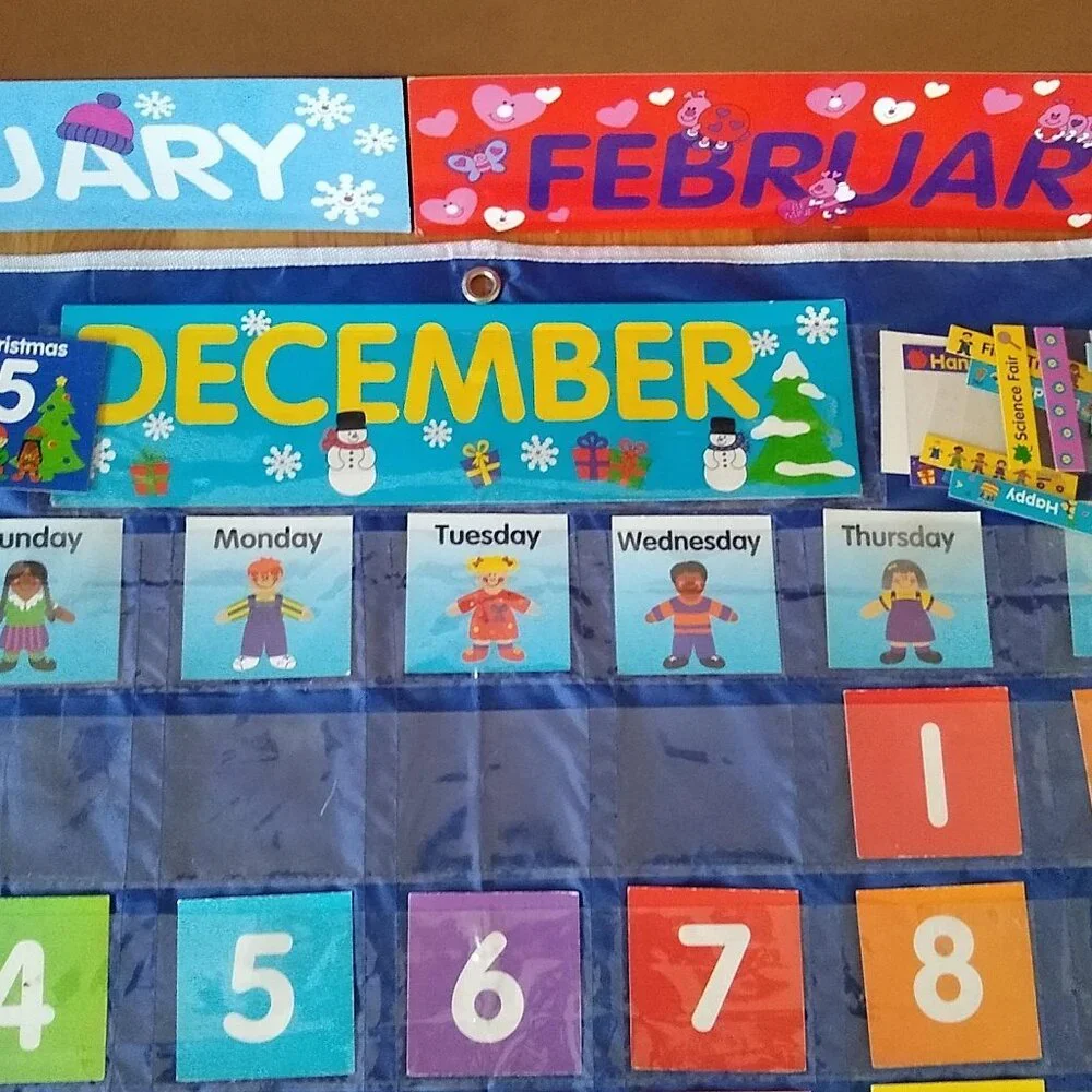Pocket Chart Monthly Calendar Used